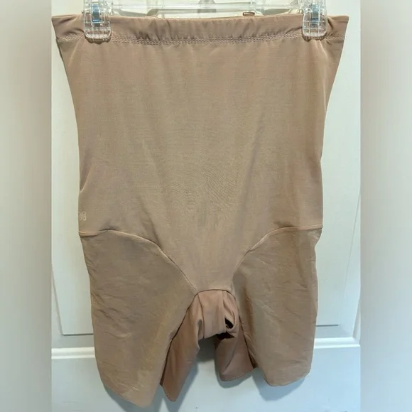Set of 2 Honeylove Womens XL Sand Beige SuperPower Short w. Flexible Boning